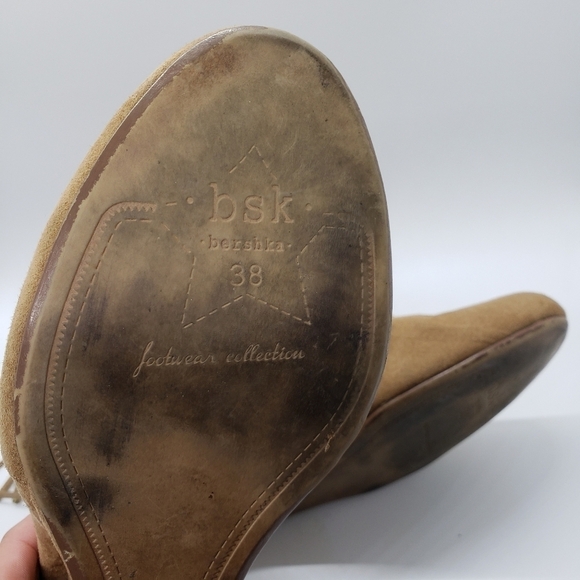 Bershka Fringe Wedge Ankle Boots Size 38 - Picture 7 of 16